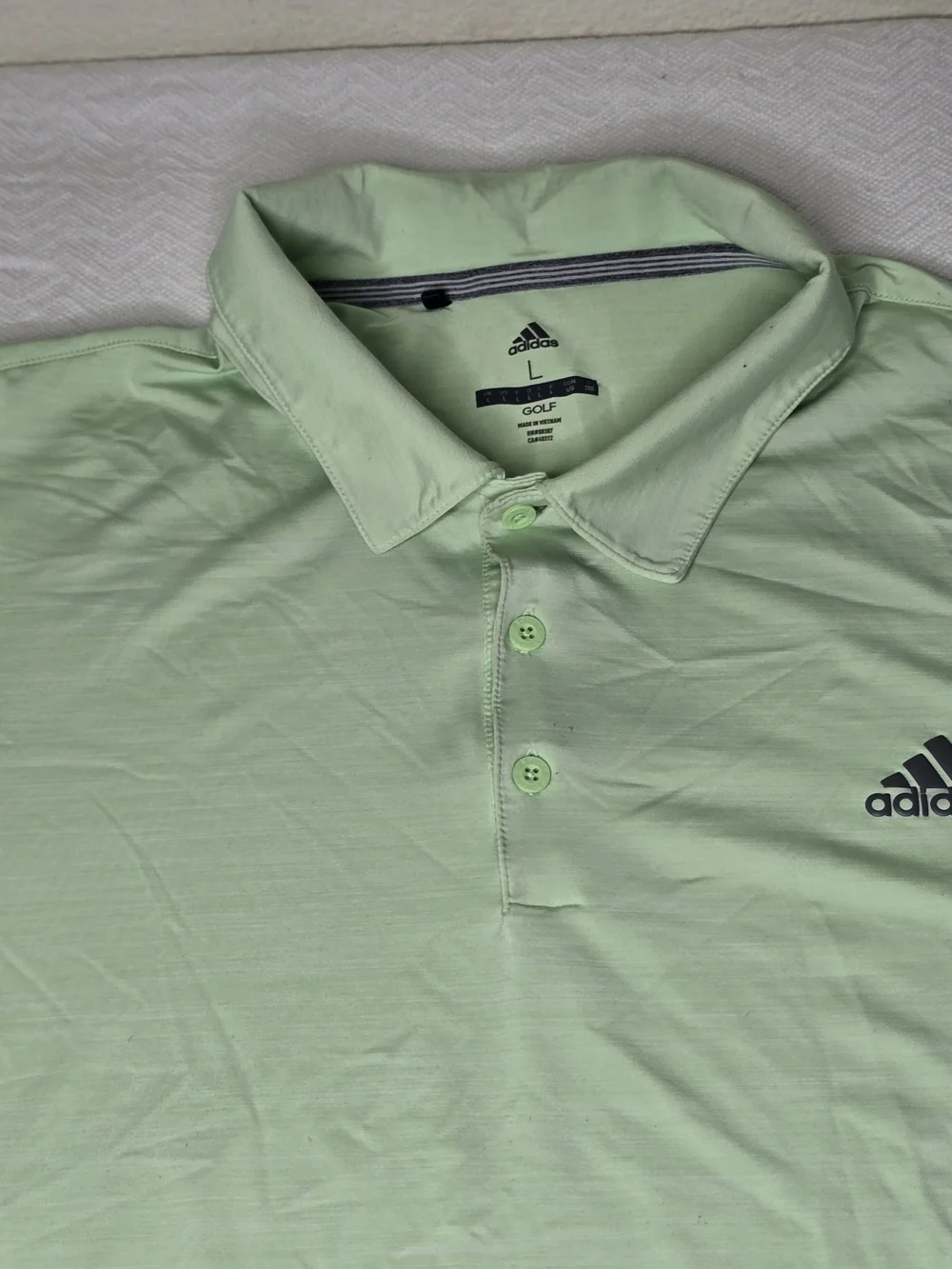 Adidas Golf Polo Shirt – Light Green – Size L